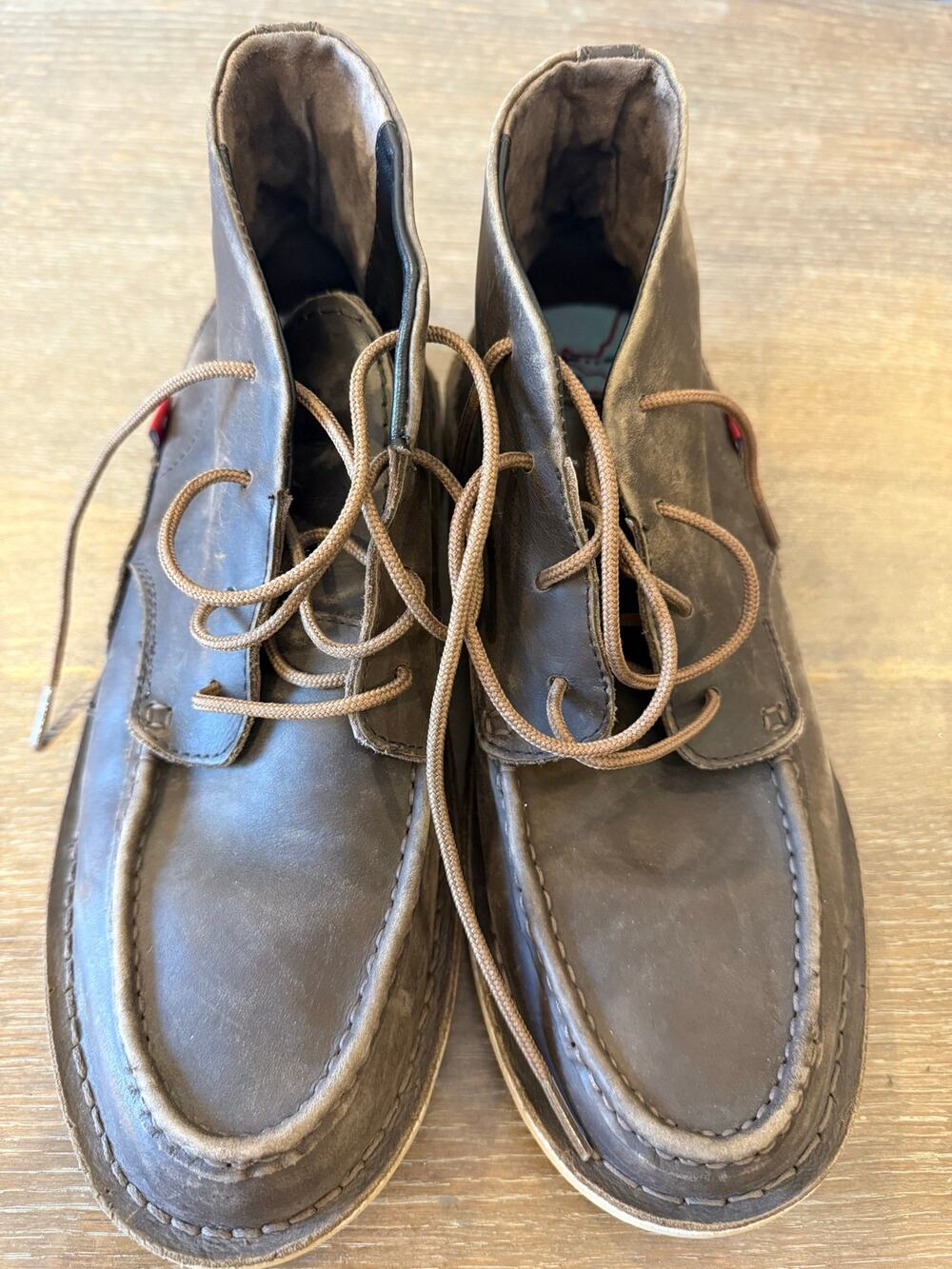 Oliberte Mens Leather Brown Lace Up Chukka Ankle Boots Shoes Size Euro 43 US 10
